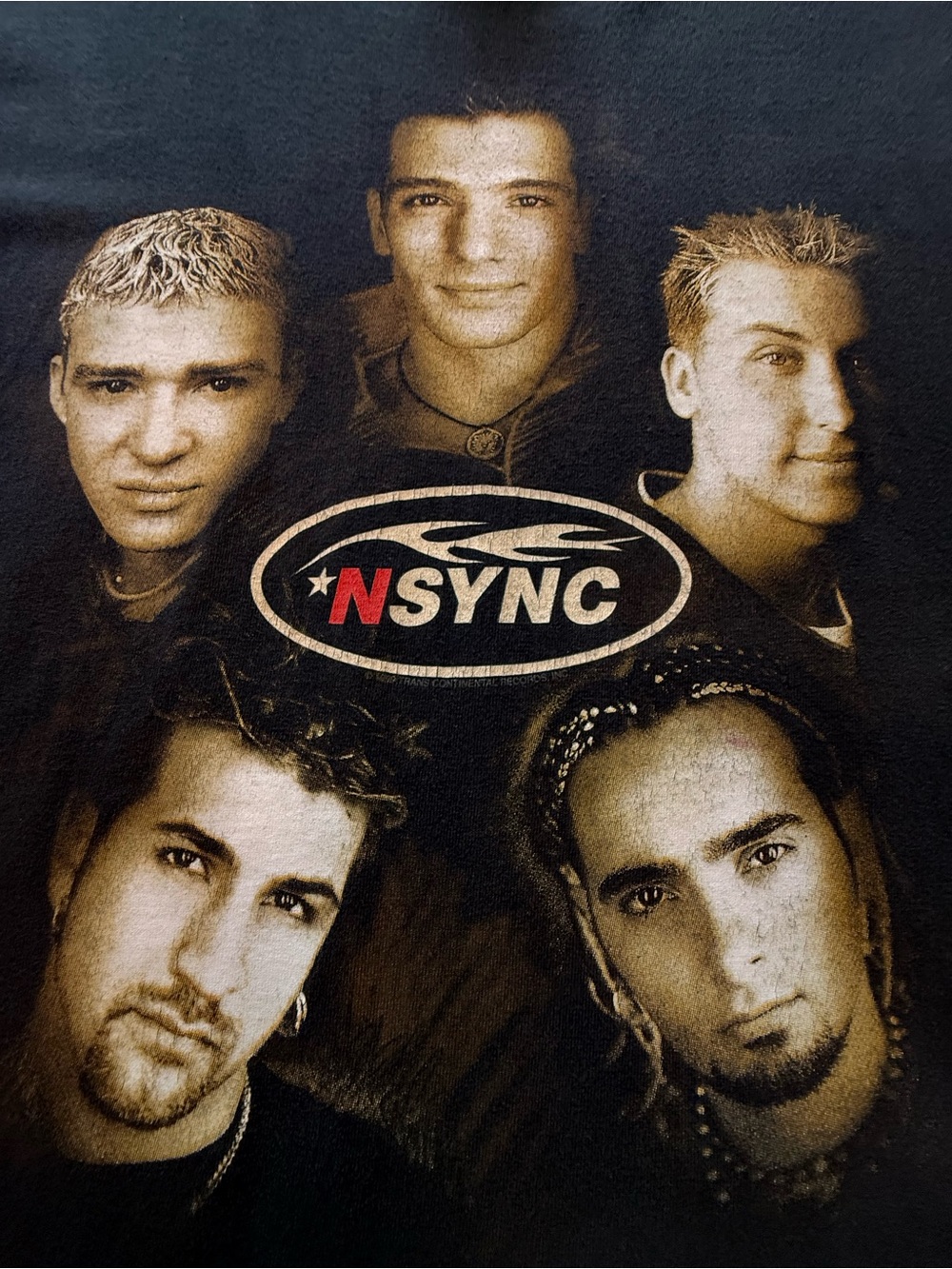 1999 NSYNC Band Graphic Tee in Black with Red Logo